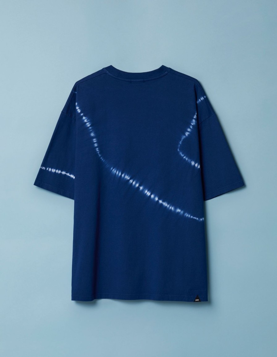 Heren Denham T-Shirts | Tokyo Tie-Dye T-Shirt Blauw