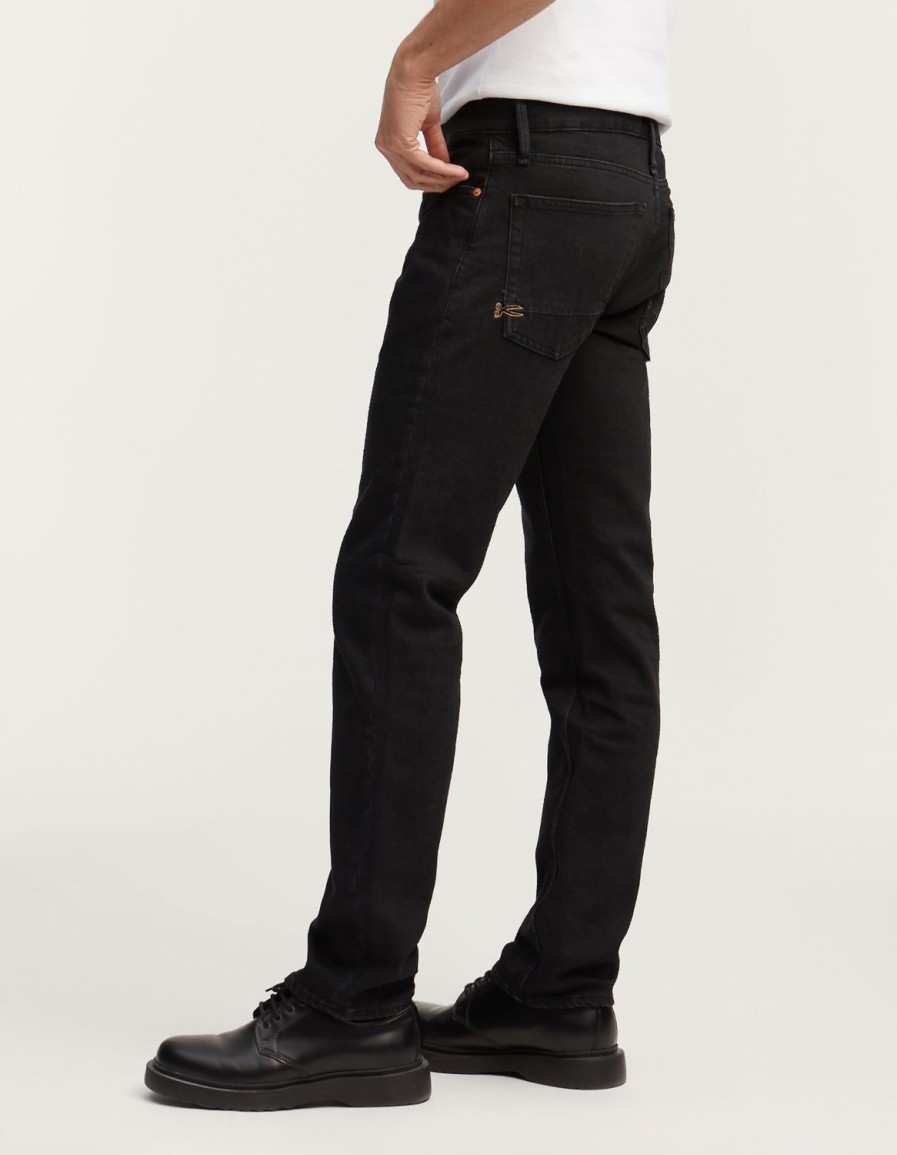 Heren Denham Jeans | Ridge Authentiek Stonewashed - Rechte Pasvorm Zwart