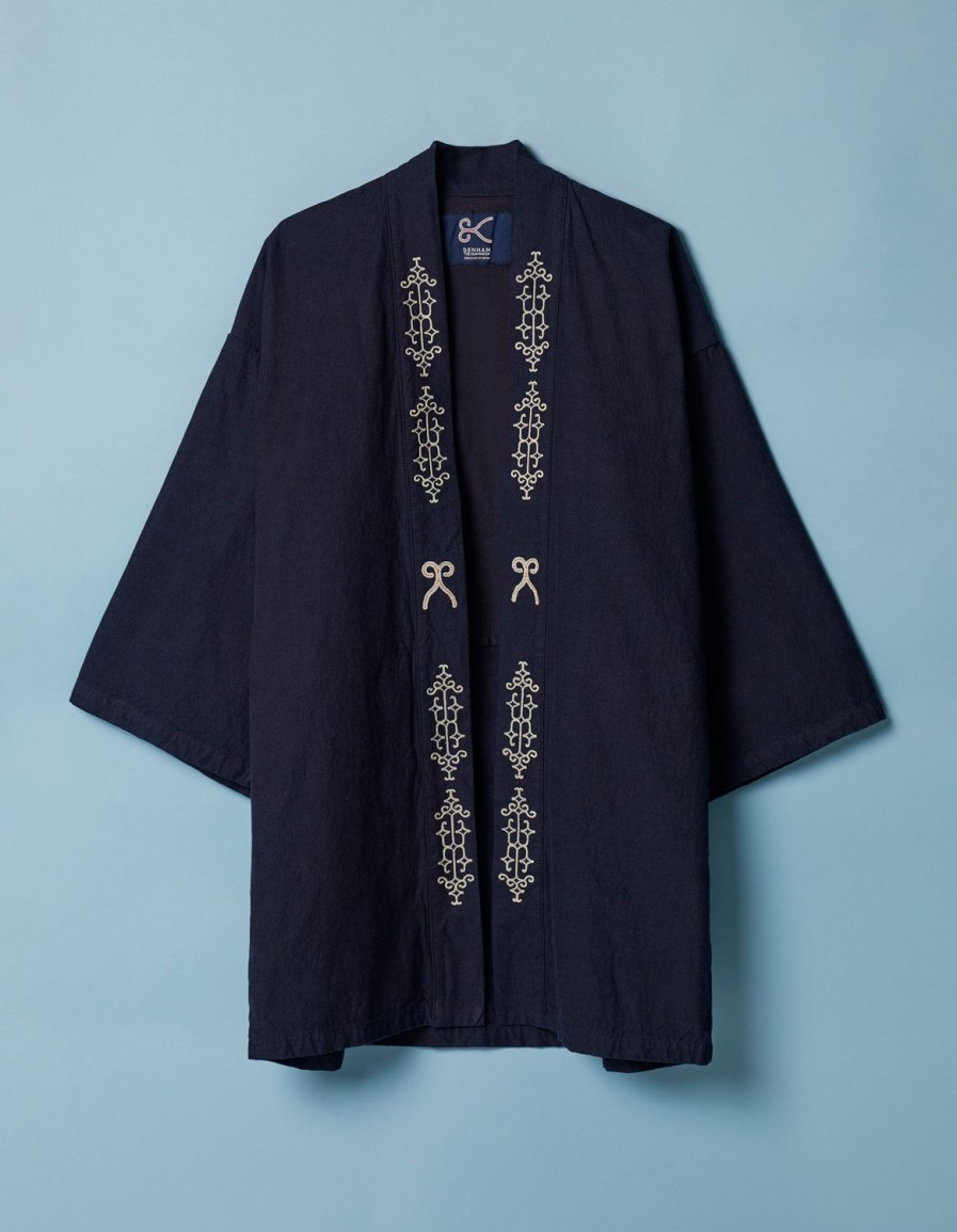 Heren Denham Jassen | Ainu Kimono-Spijkerjack Indigo