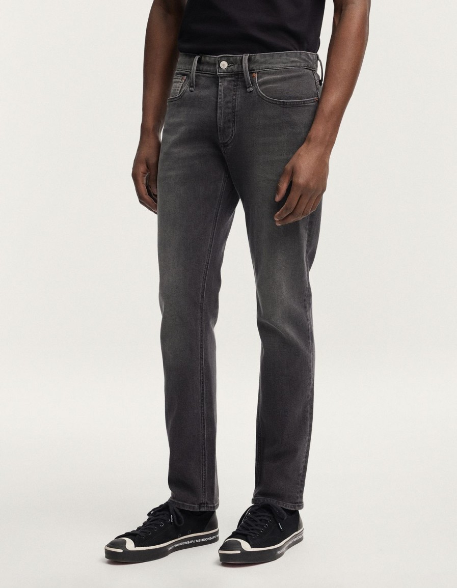 Heren Denham Jeans | Ridge Authentieke Versleten Rechte Pasvorm Grijs