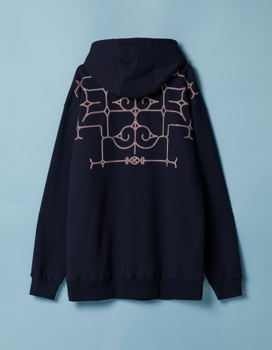 Heren Denham Zweet | Ainu Denham Hoody-Borduurwerk Marine