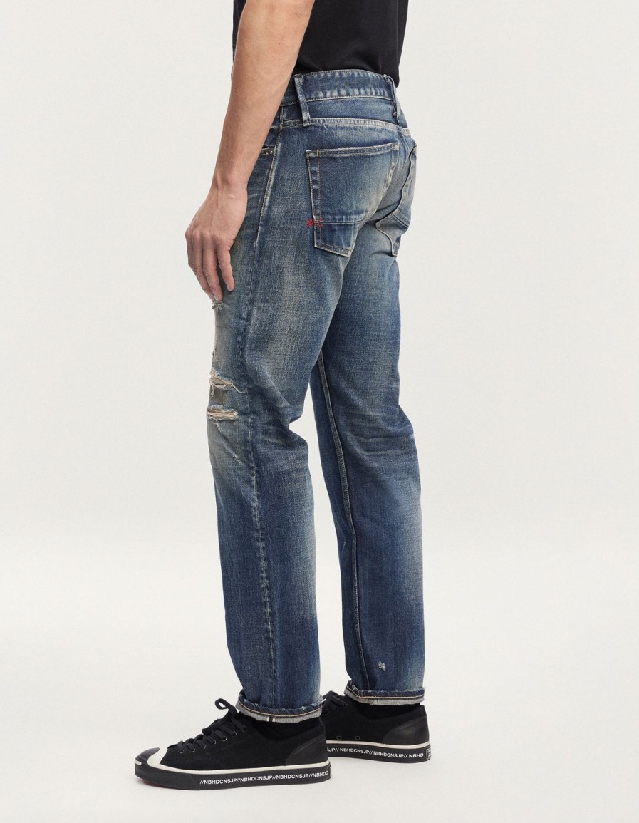 Heren Denham Jeans | Ridge Japanse Tenka Selvedge - Rechte Pasvorm Donkerblauw