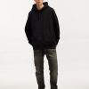 Heren Denham Breisels | Tokyo Prm Gebreide Hoody - Oversized Pasvorm Zwart