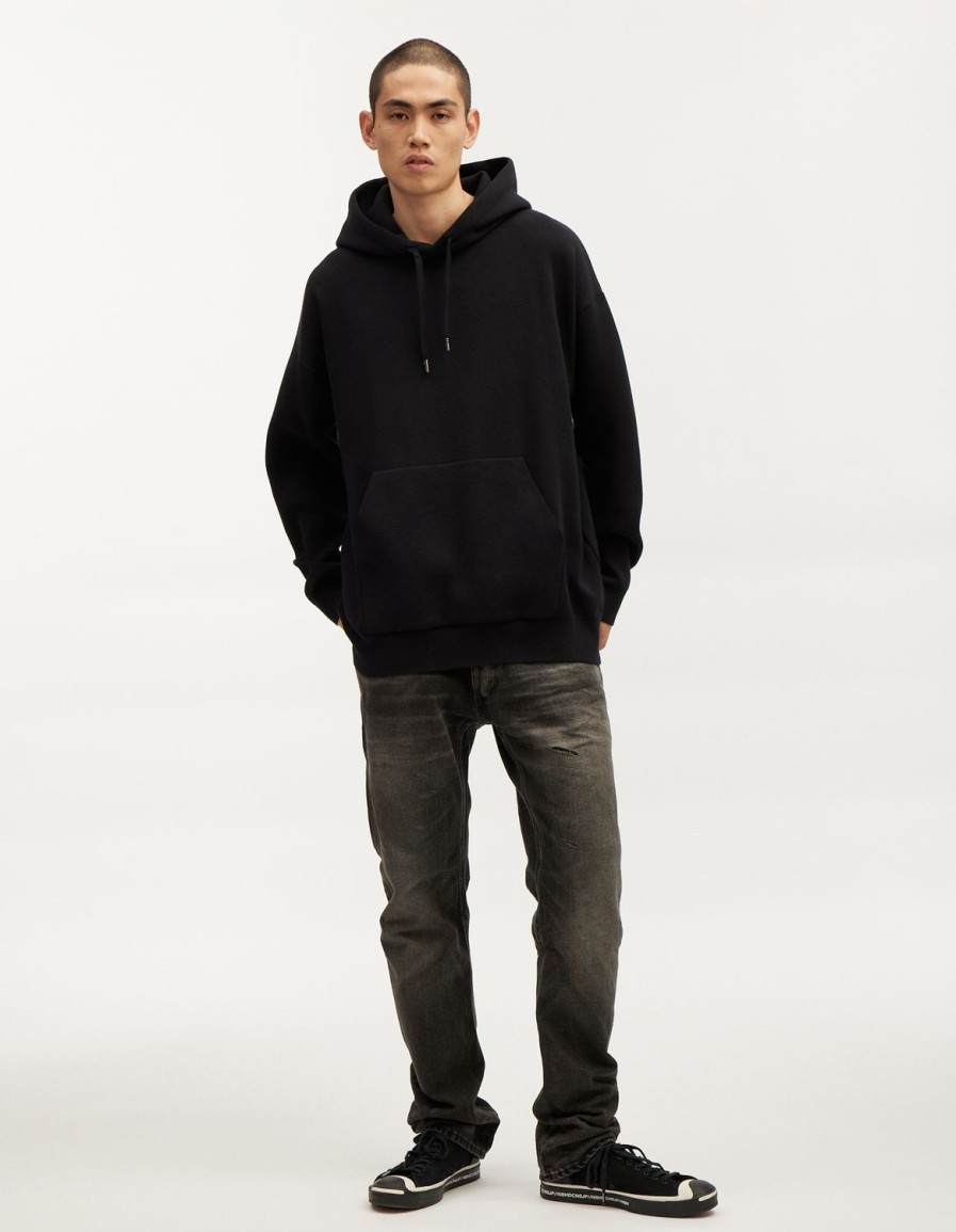 Heren Denham Breisels | Tokyo Prm Gebreide Hoody - Oversized Pasvorm Zwart