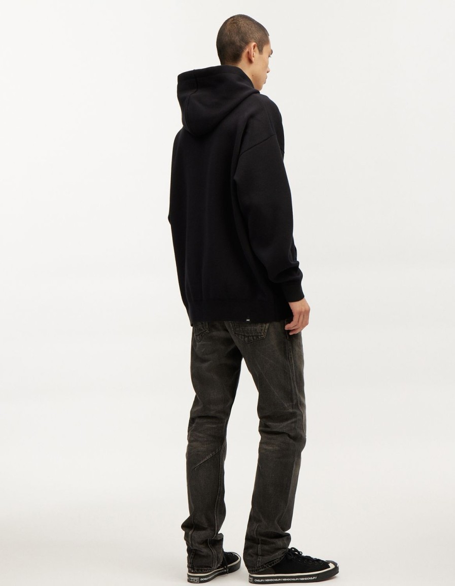 Heren Denham Breisels | Tokyo Prm Gebreide Hoody - Oversized Pasvorm Zwart