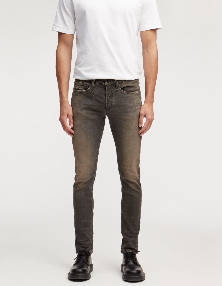 Heren Denham Jeans | Bolt Vintage Gedragen - Skinny Pasvorm Grijs