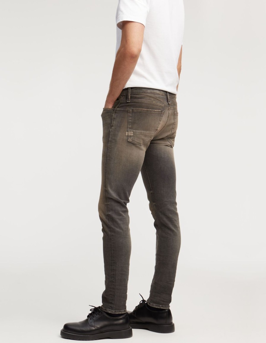 Heren Denham Jeans | Bolt Vintage Gedragen - Skinny Pasvorm Grijs