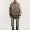 Heren Denham Jassen | Tokyo Visgraat Cpw-45 Overshirt - Losse Pasvorm Kameel