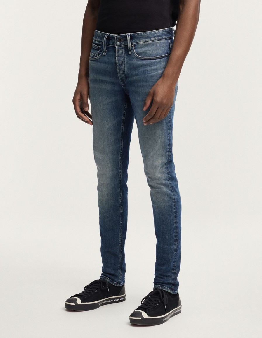 Heren Denham Mager | Bolt Free Move Natuurlijke Versleten Skinny Fit Donkerblauw