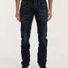 Heren Denham Jeans | Crossback Japanse Indigo Denim - Losse Pasvorm Donkerblauw