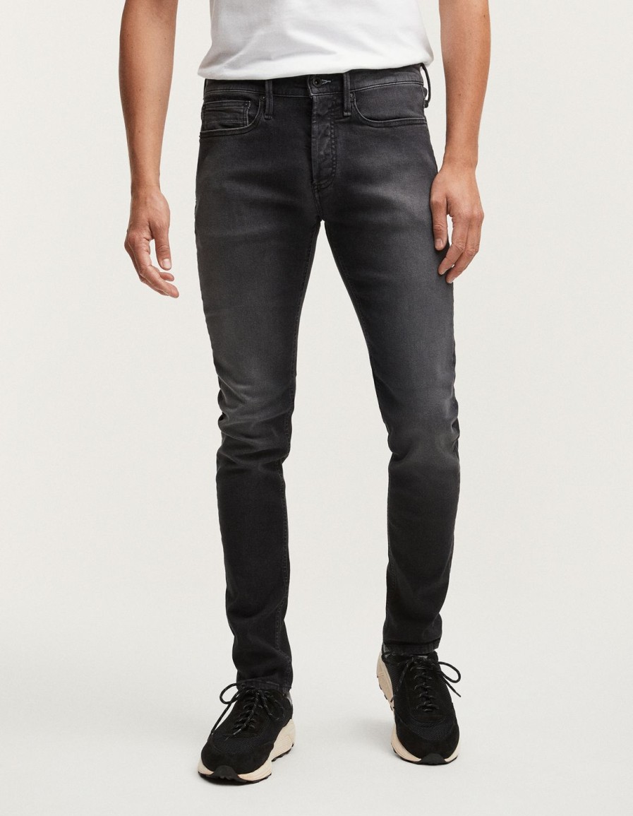 Heren Denham Mager | Bolt Warp & Ecru Weft Denim - Skinny-Fit Zwart