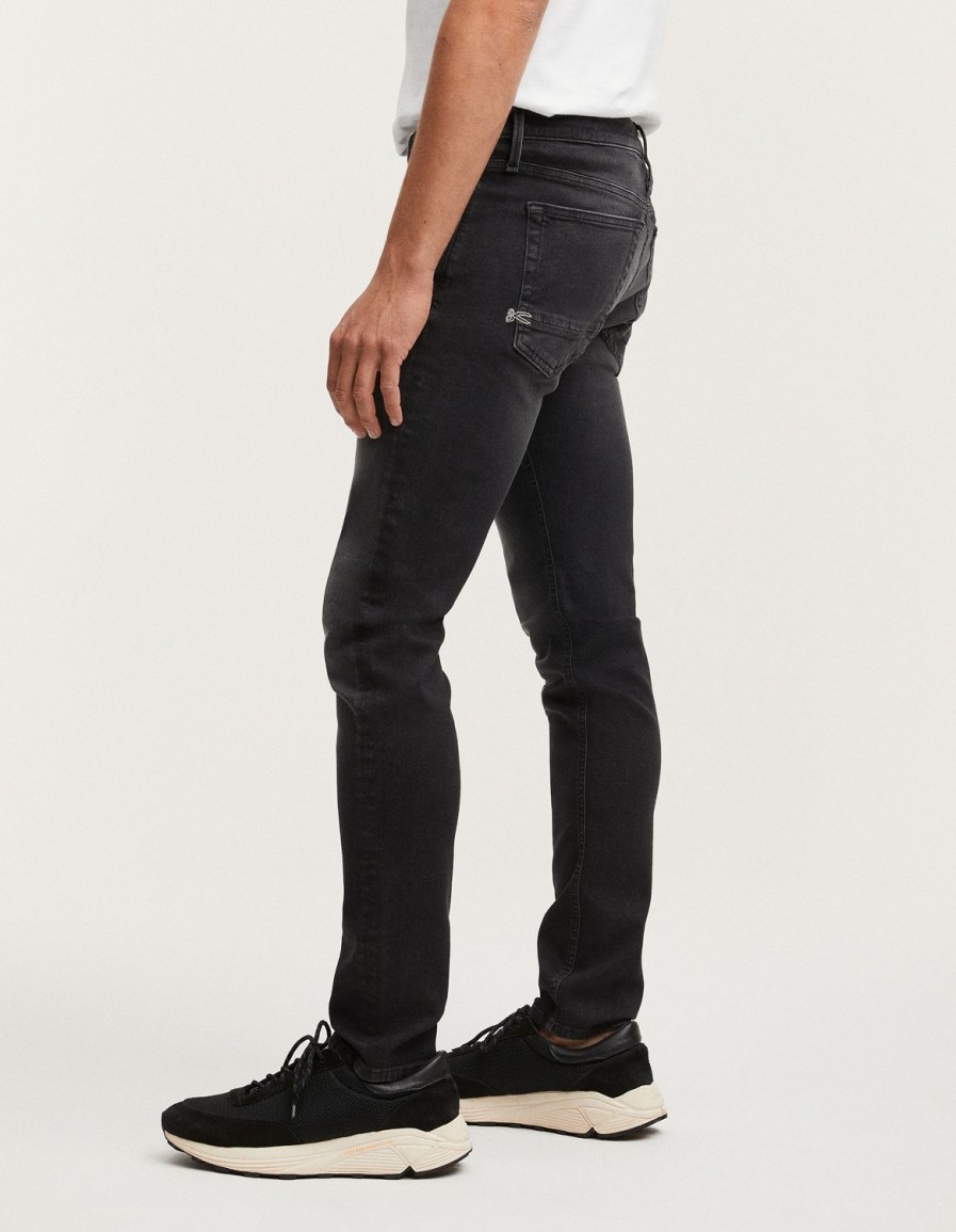 Heren Denham Mager | Bolt Warp & Ecru Weft Denim - Skinny-Fit Zwart