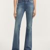 Vrouwen Denham Jeans | Ami Vintage Versleten - Flare-Pasvorm Middenblauw