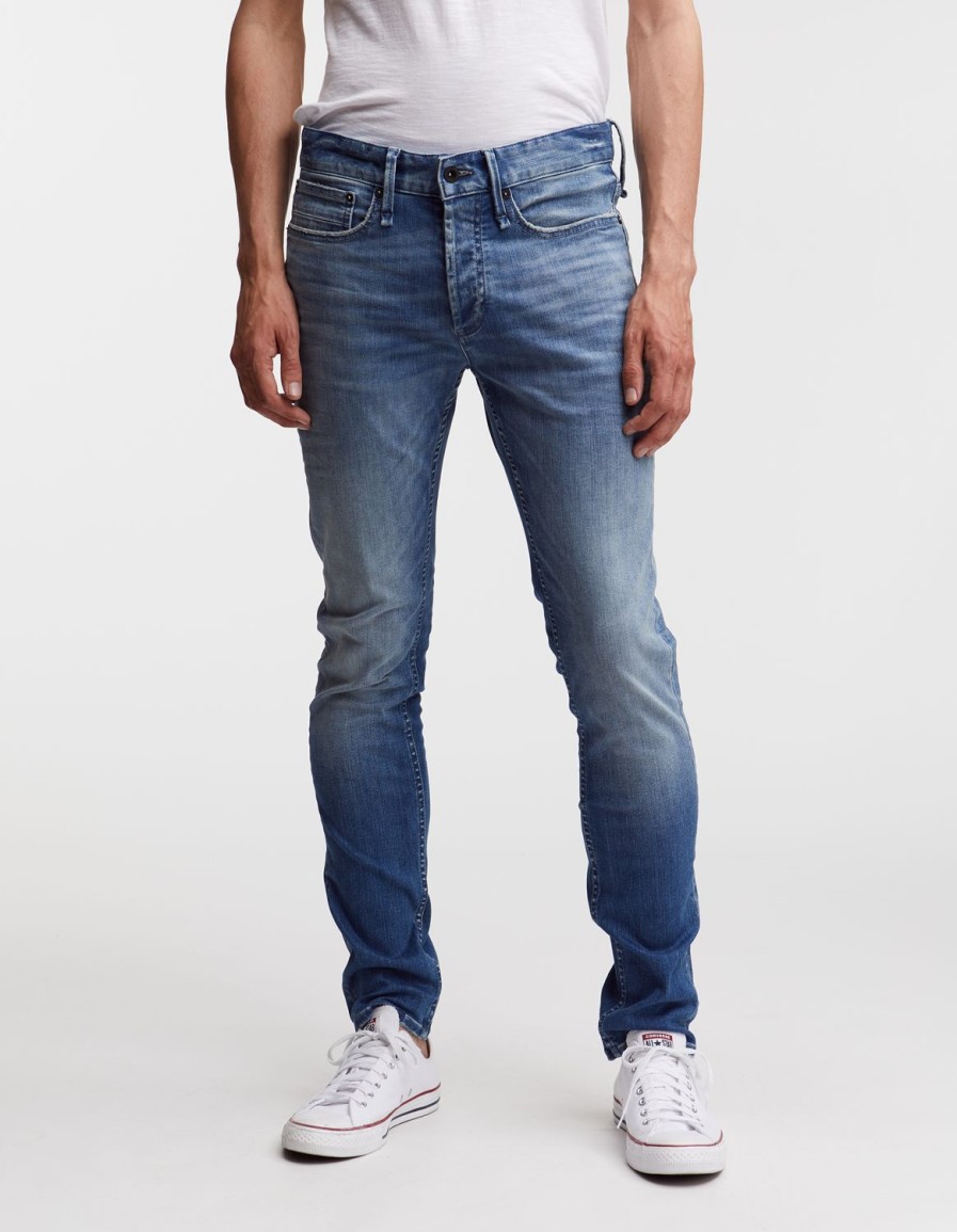 Heren Denham Jeans | Bolt Gots Natuurlijk Licht Indigo Denim - Skinny Pasvorm Blauw