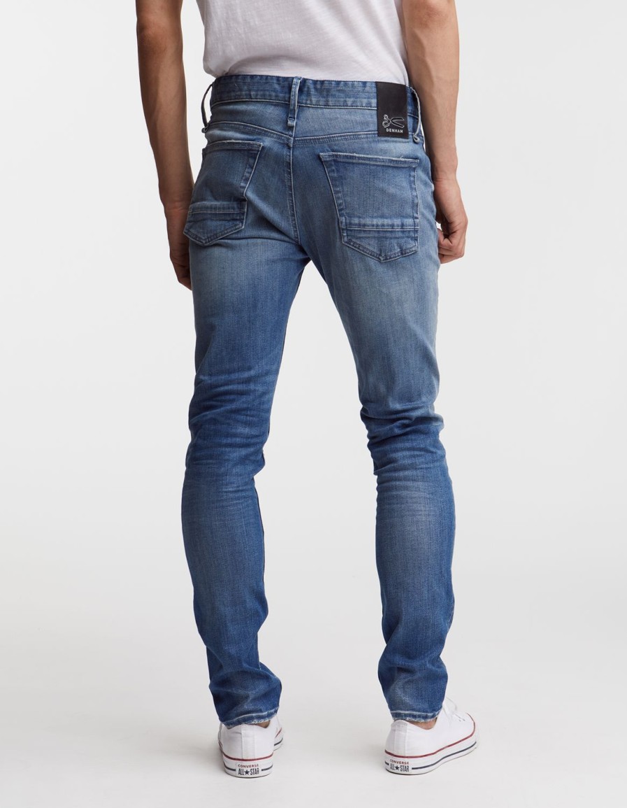 Heren Denham Jeans | Bolt Gots Natuurlijk Licht Indigo Denim - Skinny Pasvorm Blauw