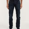 Heren Denham Loszittend | Crossback Japanse Indigo Denim - Losse Pasvorm Donkerblauw