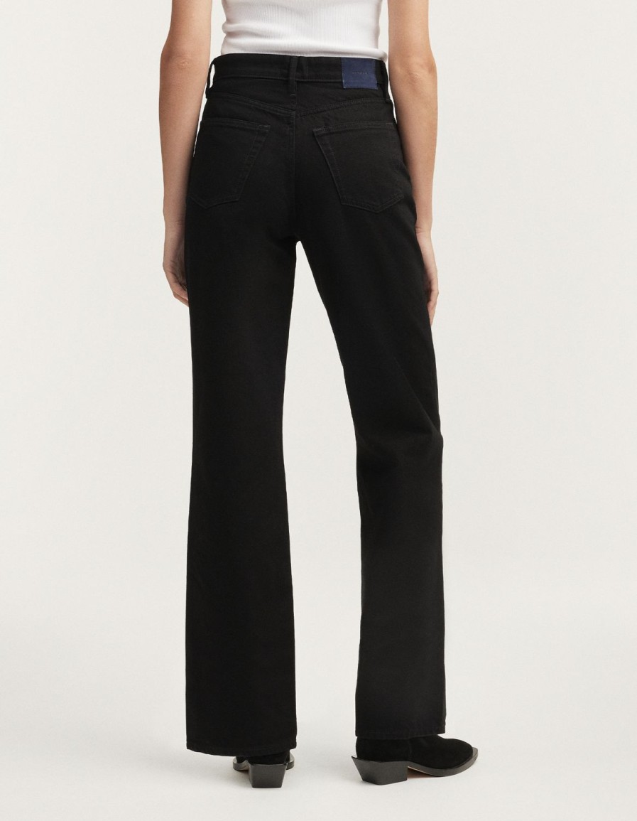 Vrouwen Denham Jeans | Ima Dark Rinse - Losse Pasvorm Zwart