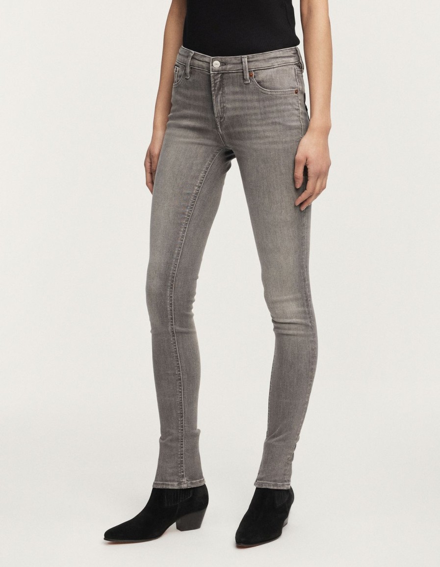 Vrouwen Denham Jeans | Kyo Free Move Gewassen Skinny-Fit Grijs