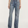 Vrouwen Denham Jeans | Ima Stone Wash Authentiek Blauw - Losvallend Middenblauw