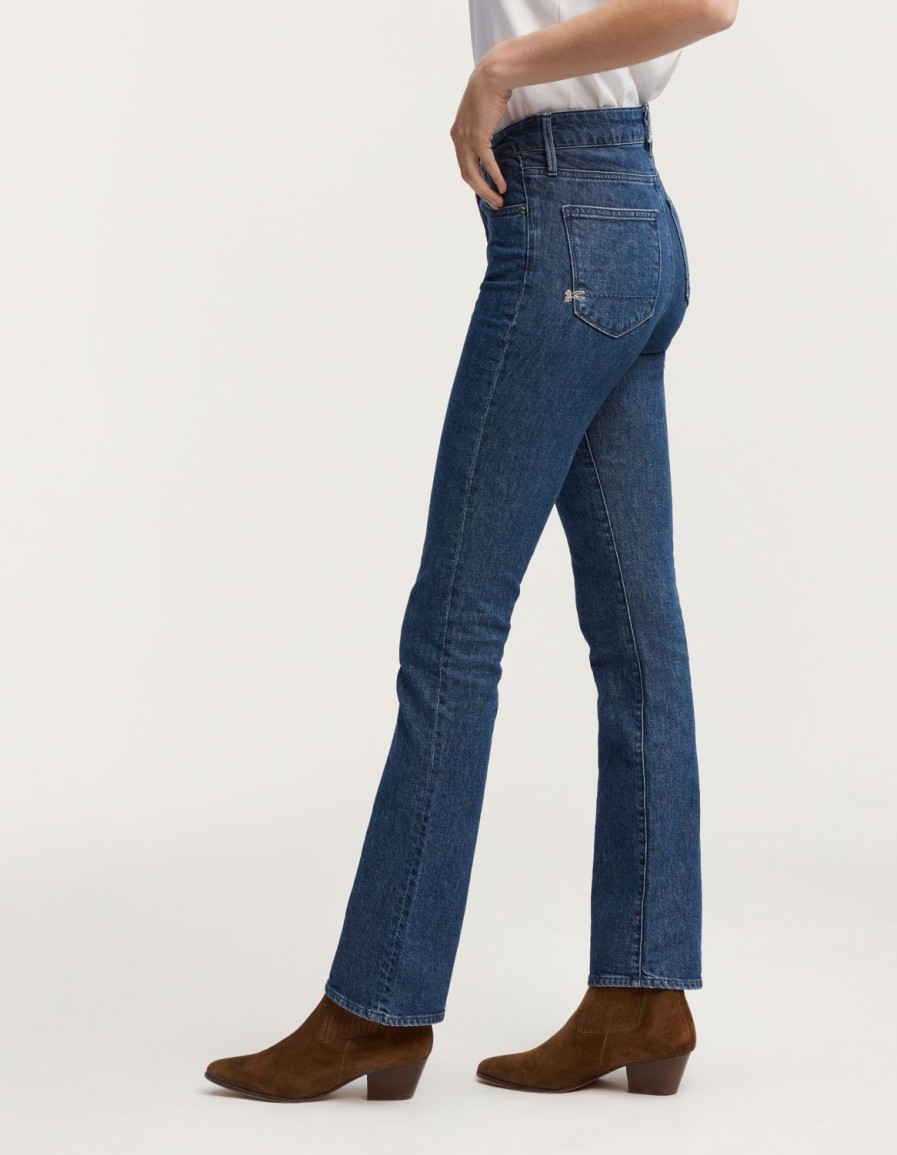 Vrouwen Denham Boot Cut | Bretagne Bootcut Donkere Stonewash Bootcut Fit Indigo