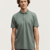 Heren Denham Polo'S | Lupo Polo Stretch Katoen Pique - Slim Fit Lauwerkrans Groen