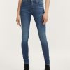 Vrouwen Denham Jeans | Azumi Donker Gedragen Blauw - Skinny Fit Donkerblauw