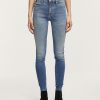 Vrouwen Denham Jeans | Azumi Free Move Skinny-Fit Middenblauw