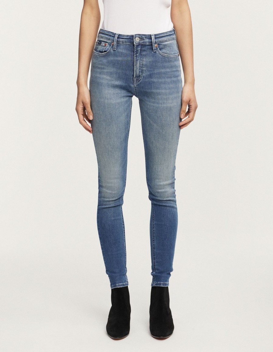 Vrouwen Denham Jeans | Azumi Free Move Skinny-Fit Middenblauw