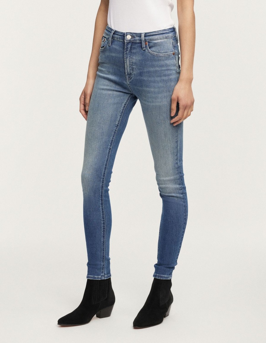 Vrouwen Denham Jeans | Azumi Free Move Skinny-Fit Middenblauw