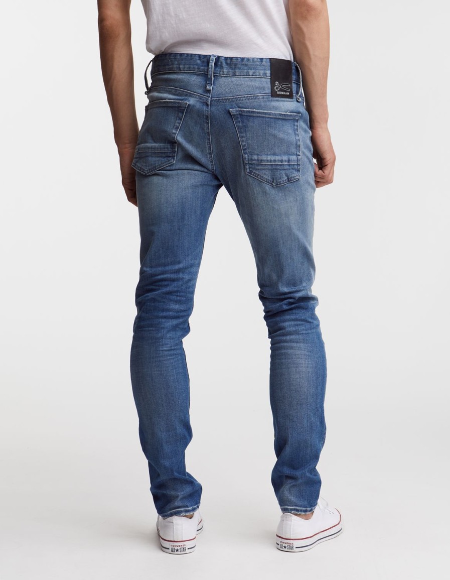 Heren Denham Mager | Bolt Gots Natuurlijk Licht Indigo Denim - Skinny Pasvorm Blauw