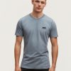 Heren Denham T-Shirts | Denham Slim Tee Modal Jersey - Slim-Fit Vuursteenblauw