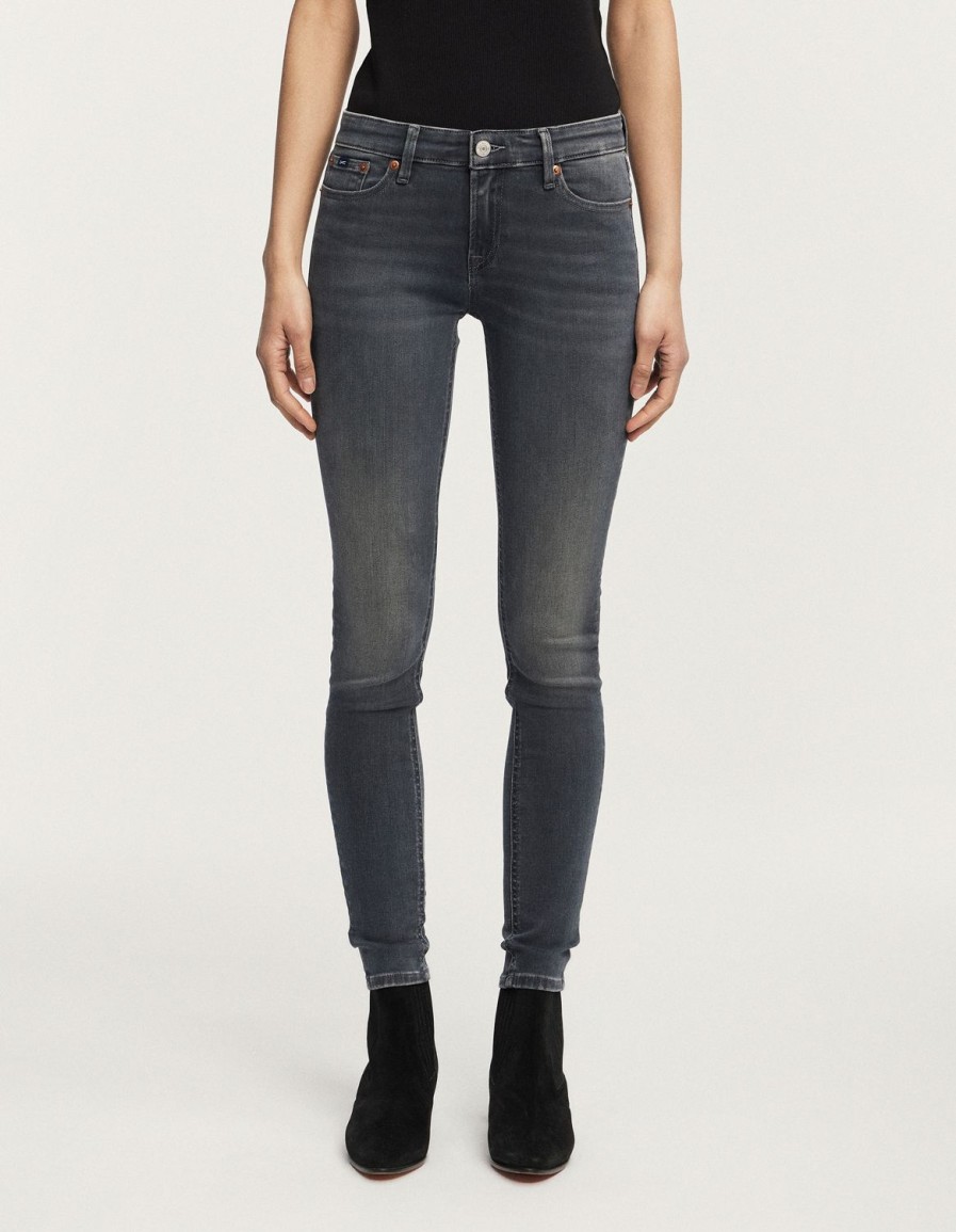 Vrouwen Denham Jeans | Kyo Free Move Blauw Grijs - Skinny Fit Donkerblauw