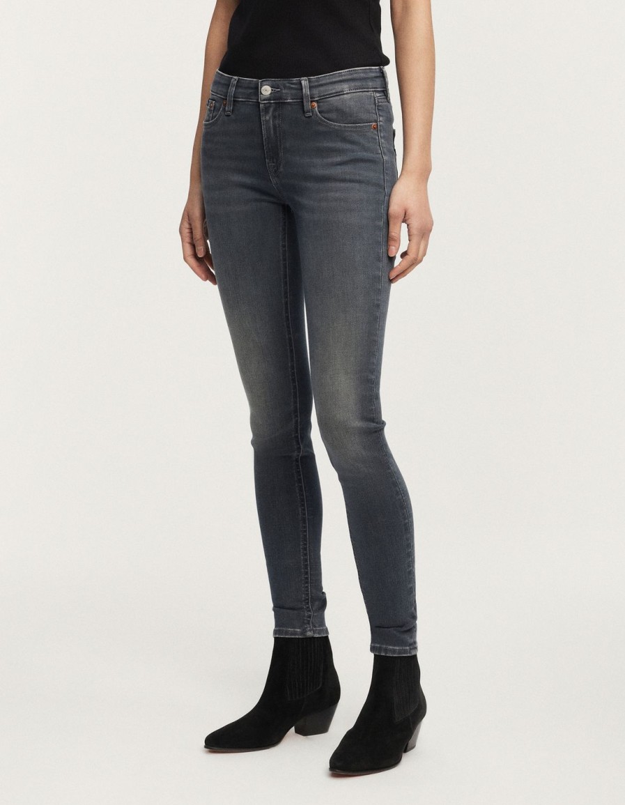 Vrouwen Denham Jeans | Kyo Free Move Blauw Grijs - Skinny Fit Donkerblauw