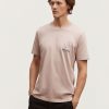 Heren Denham T-Shirts | Indigo Flower T-Shirt Modal Jersey - Slim Fit Fawn Roze