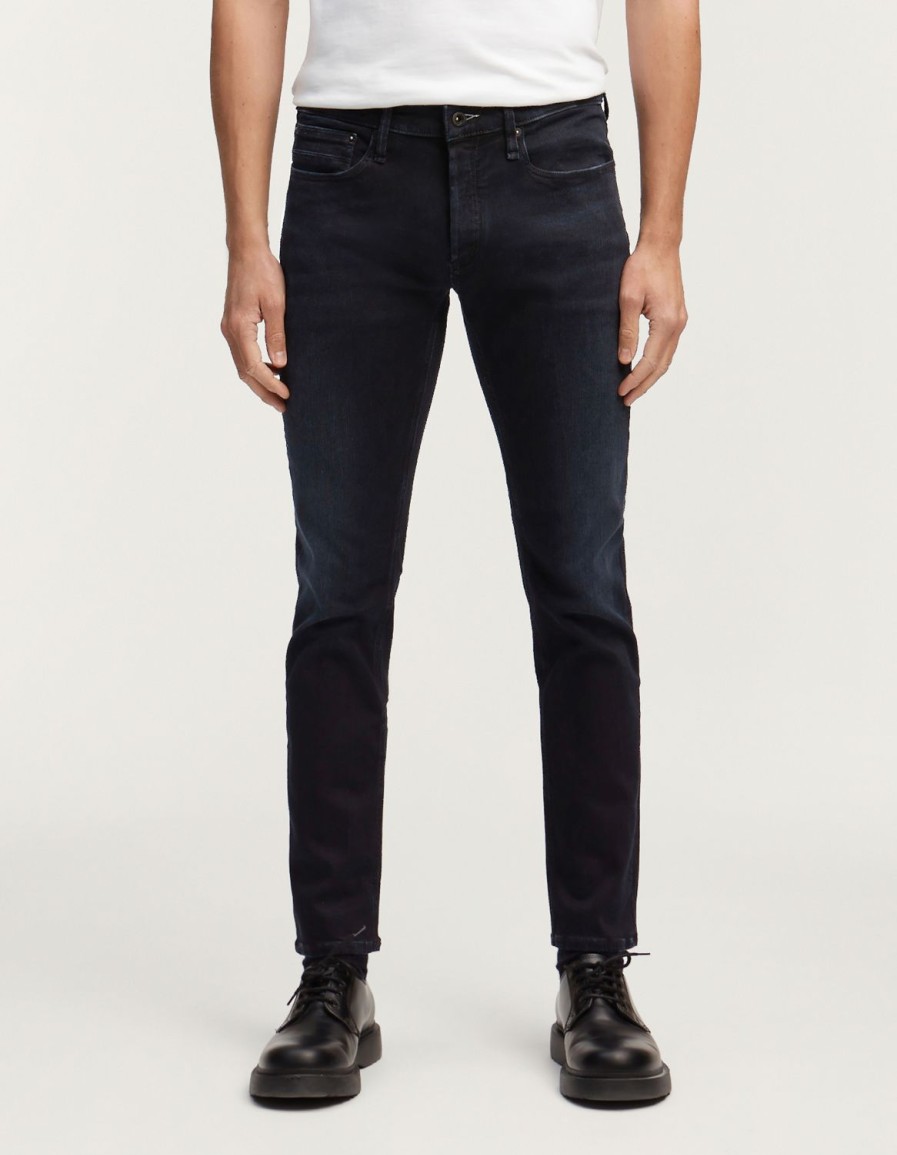 Heren Denham Dun | Razor Zwart - Slim-Fit Donkerblauw