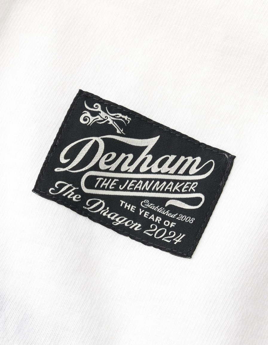 Heren Denham T-Shirts | Year Of The Dragon Balloon T-Shirt Van Katoen - Ontspannen Pasvorm Wit