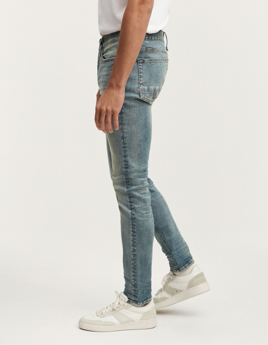 Heren Denham Mager | Bolt Free Move Versleten Groene Cast - Skinny Fit Middenblauw