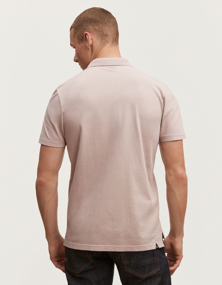 Heren Denham Polo'S | Lupo Polo Stretch Katoen Pique - Slim Fit Fawn Roze