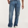 Heren Denham Jeans | Dagger Stone Wash Rigid Versleten - Relaxte Pasvorm Middenblauw