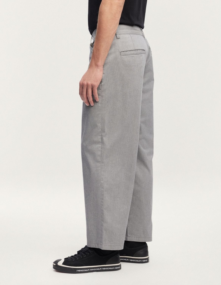 Heren Denham Broek | Koryu Twill Chino Melange - Rechte Pasvorm Grijs