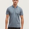 Heren Denham Polo'S | Lupo Polo Stretch Katoen Pique - Slim Fit Vuursteenblauw