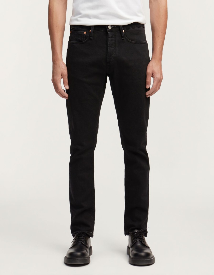 Heren Denham Jeans | Scheermes Authentiek Stonewashed - Slim Fit Zwart