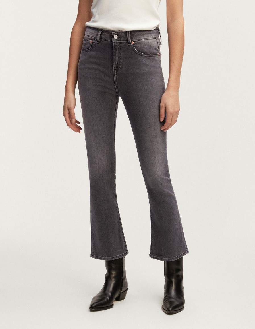 Vrouwen Denham Boot Cut | Brittany Bootcut Authentic Wash - Bootcut-Pasvorm Grijs