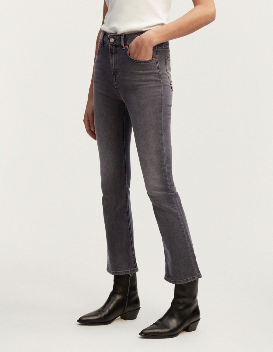 Vrouwen Denham Boot Cut | Brittany Bootcut Authentic Wash - Bootcut-Pasvorm Grijs