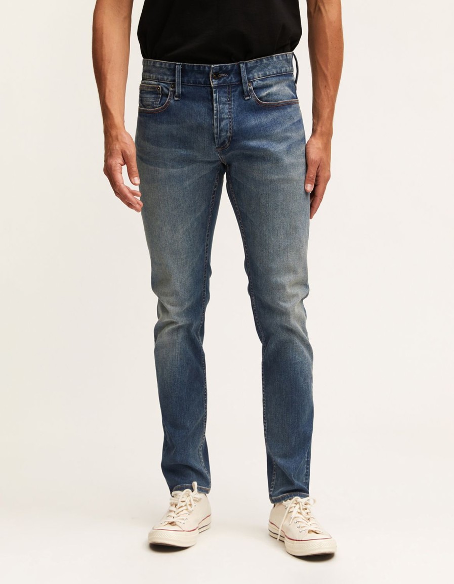 Heren Denham Mager | Bolt Indigo-Denim Van Een Jaar - Skinny Pasvorm Blauw