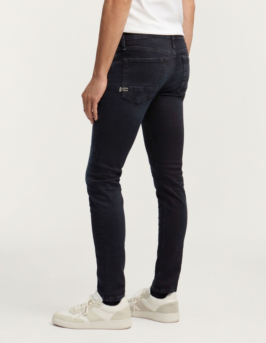 Heren Denham Jeans | Bolt Zwart - Skinny-Fit Donkerblauw