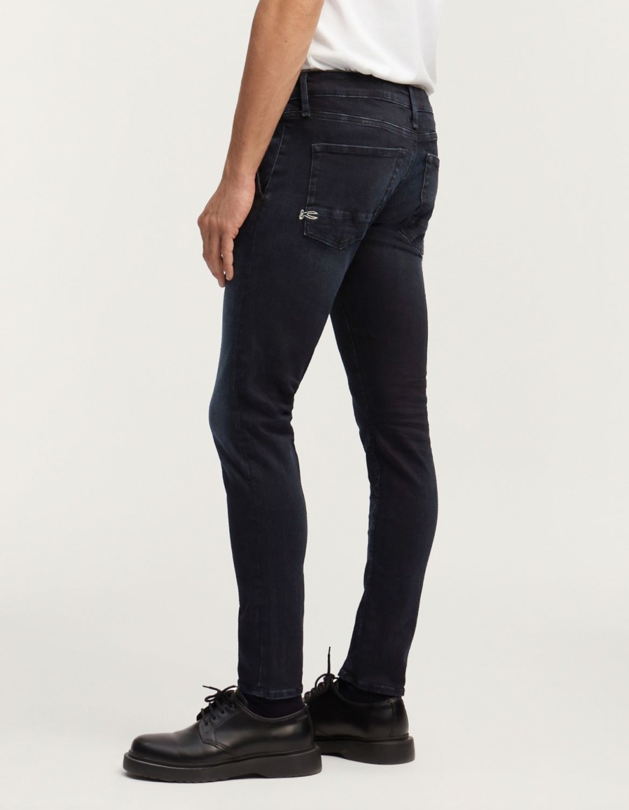 Heren Denham Dun | York Diep Donker Indigo - Slim Fit Donkerblauw